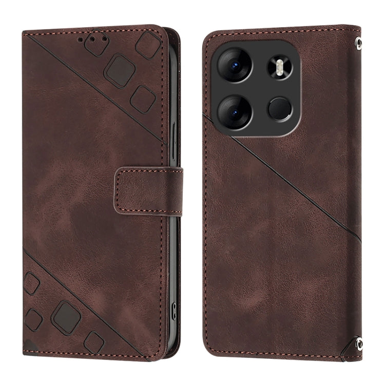 For Tecno Spark Go 2023 / Pop 7 / Pop 7 Pro Skin Feel Embossed Leather Phone Case