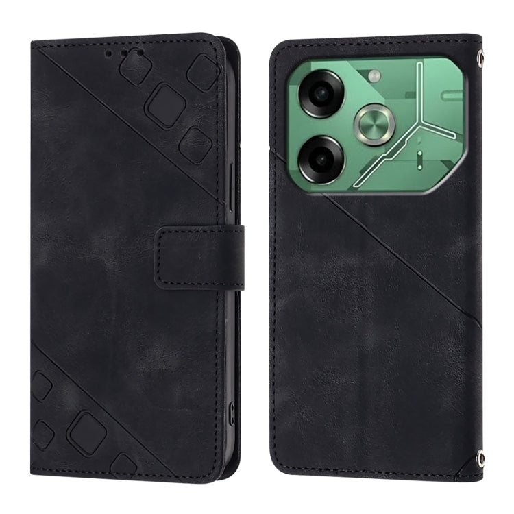 For Tecno Pova 6 Skin Feel Embossed Leather Phone Case
