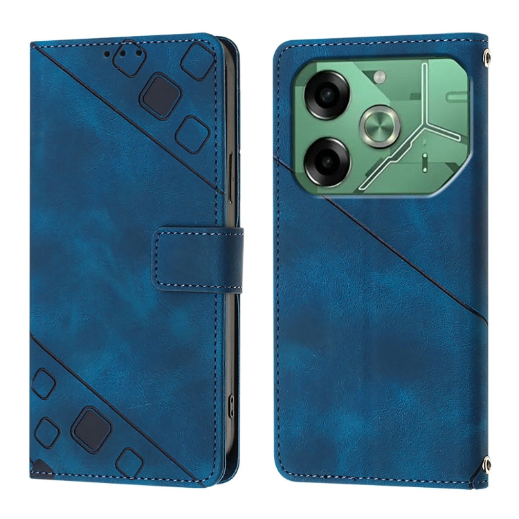 For Tecno Pova 6 Skin Feel Embossed Leather Phone Case