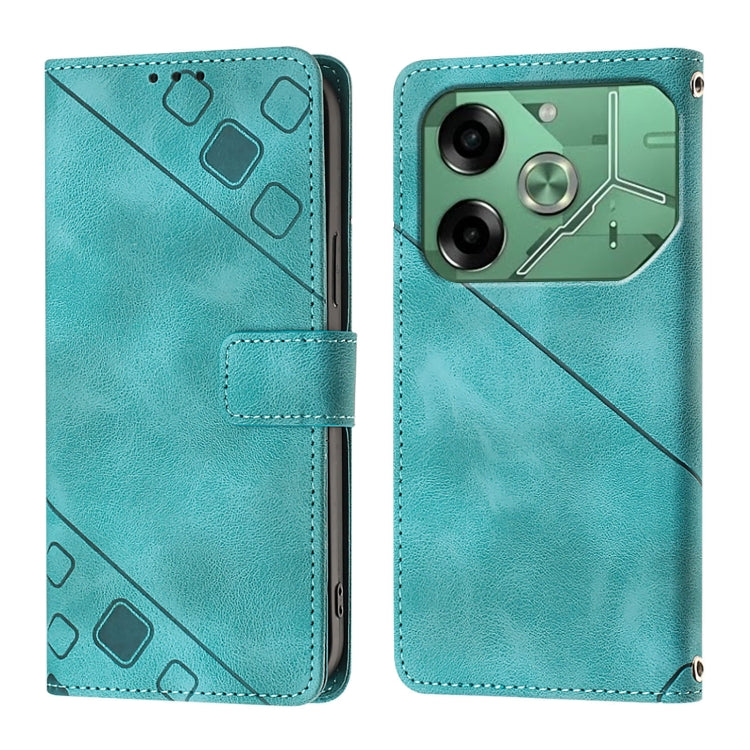 For Tecno Pova 6 Skin Feel Embossed Leather Phone Case