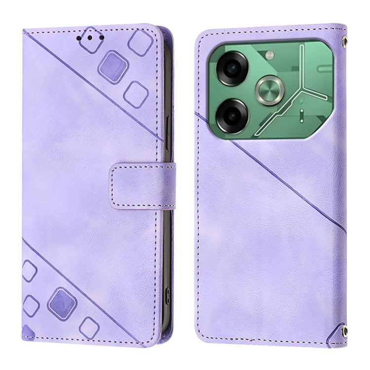 For Tecno Pova 6 Skin Feel Embossed Leather Phone Case