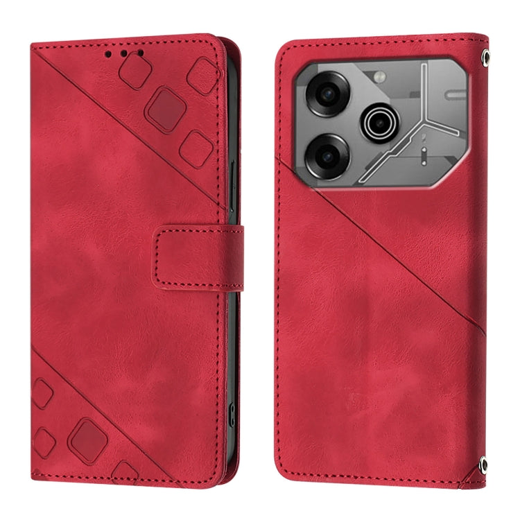 For Tecno Pova 6 Neo Skin Feel Embossed Leather Phone Case