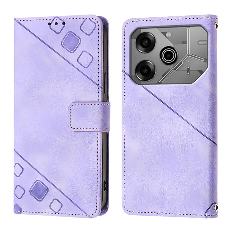 For Tecno Pova 6 Neo Skin Feel Embossed Leather Phone Case
