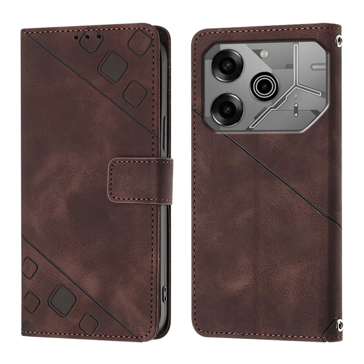 For Tecno Pova 6 Neo Skin Feel Embossed Leather Phone Case