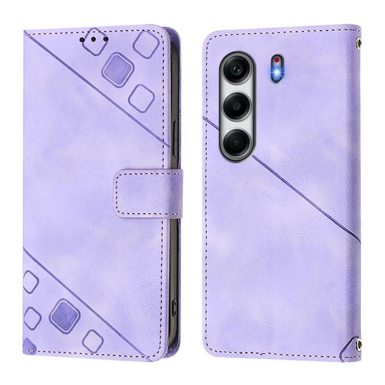 For Tecno Camon 40 4G Skin Feel Embossed Leather Phone Case