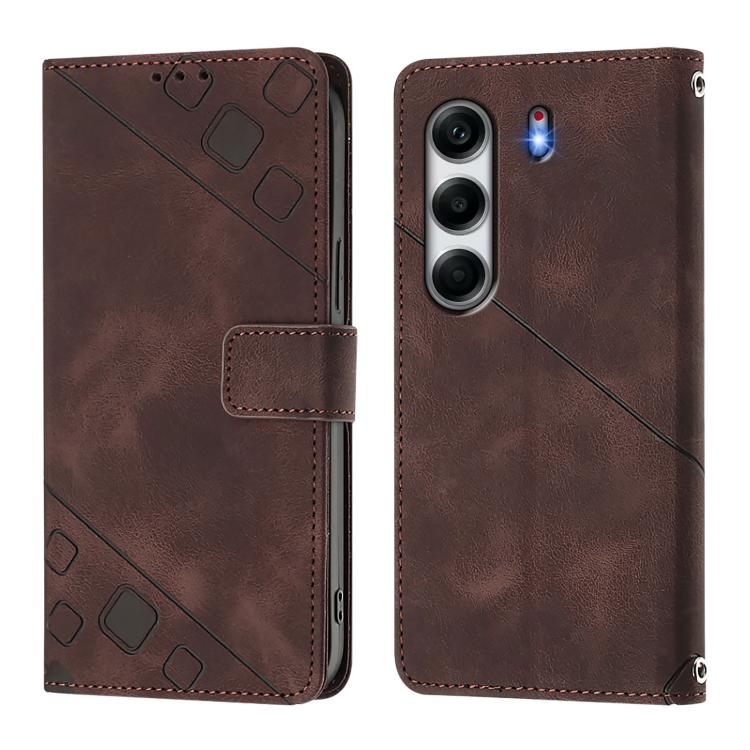 For Tecno Camon 40 4G Skin Feel Embossed Leather Phone Case