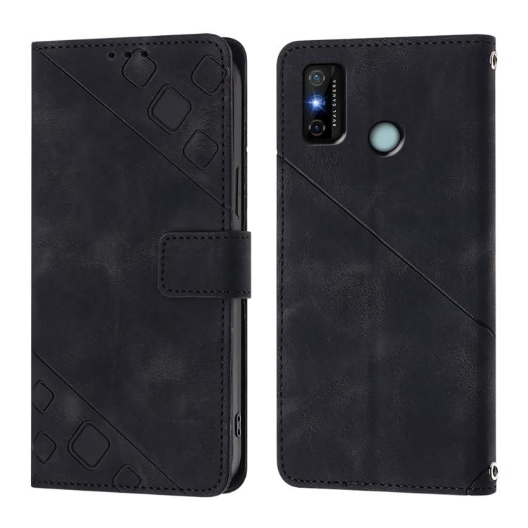 For Tecno Spark 6 Go / Go 2020 Skin Feel Embossed Leather Phone Case