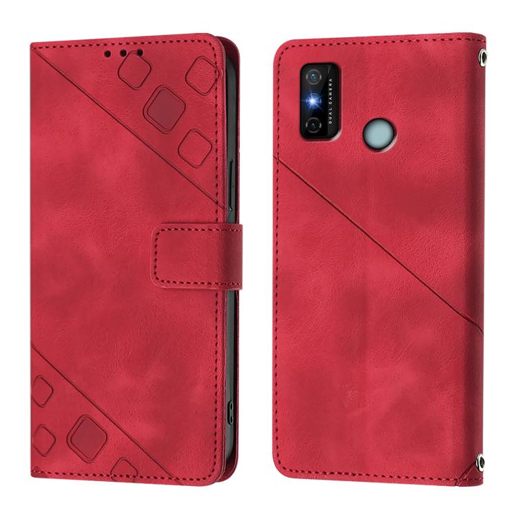 For Tecno Spark 6 Go / Go 2020 Skin Feel Embossed Leather Phone Case
