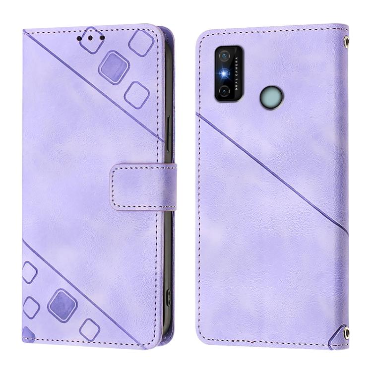 For Tecno Spark 6 Go / Go 2020 Skin Feel Embossed Leather Phone Case