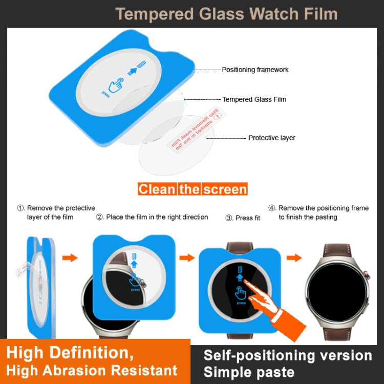 For Garmin Forerunner 955 IMAK Tempered Glass Watch Protective Film Self-contained Positioning Version