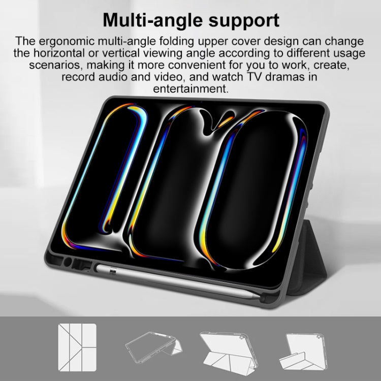 For iPad Air 13 2026 / 2025 / 2024 Mutural Multi-fold Smart Leather Tablet Case
