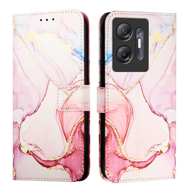 For Infinix Hot 30 5G PT003 Marble Pattern Flip Leather Phone Case