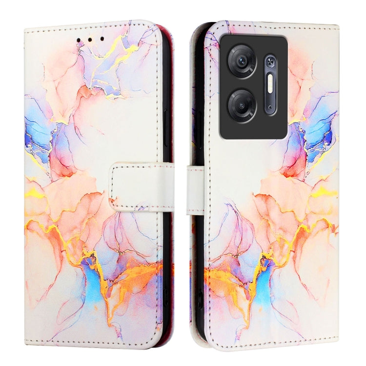 For Infinix Hot 30 5G PT003 Marble Pattern Flip Leather Phone Case