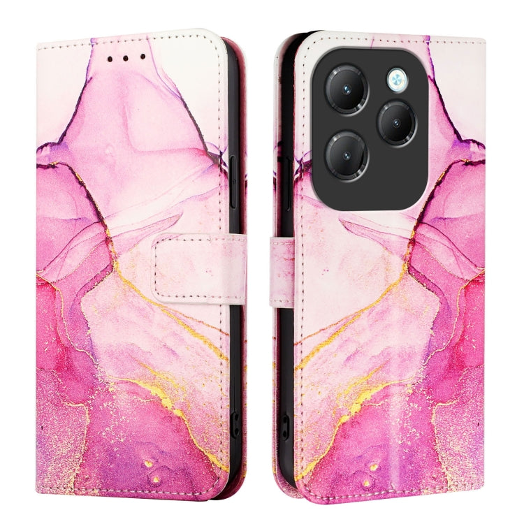 For Infinix Hot 40 / Hot 40 Pro PT003 Marble Pattern Flip Leather Phone Case