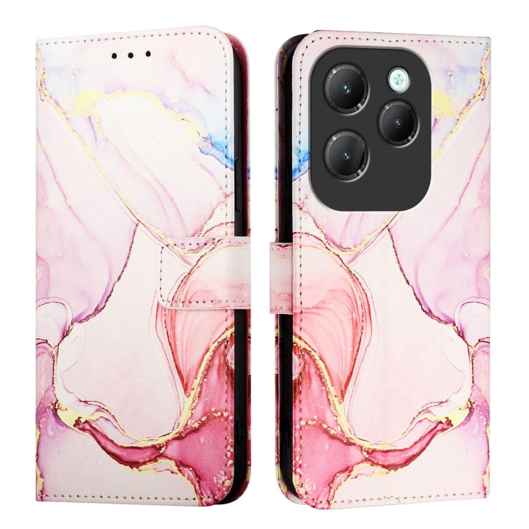 For Infinix Hot 40 / Hot 40 Pro PT003 Marble Pattern Flip Leather Phone Case