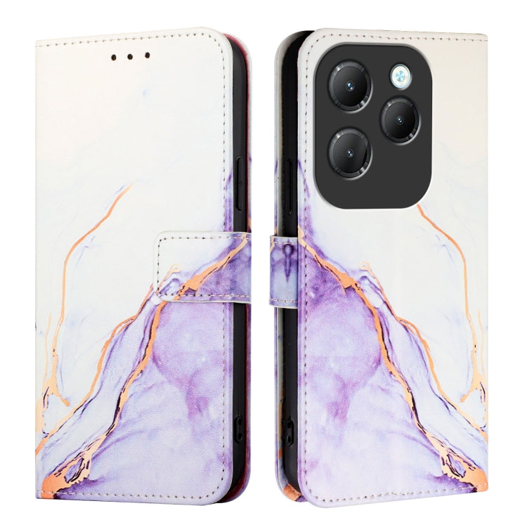 For Infinix Hot 40 / Hot 40 Pro PT003 Marble Pattern Flip Leather Phone Case