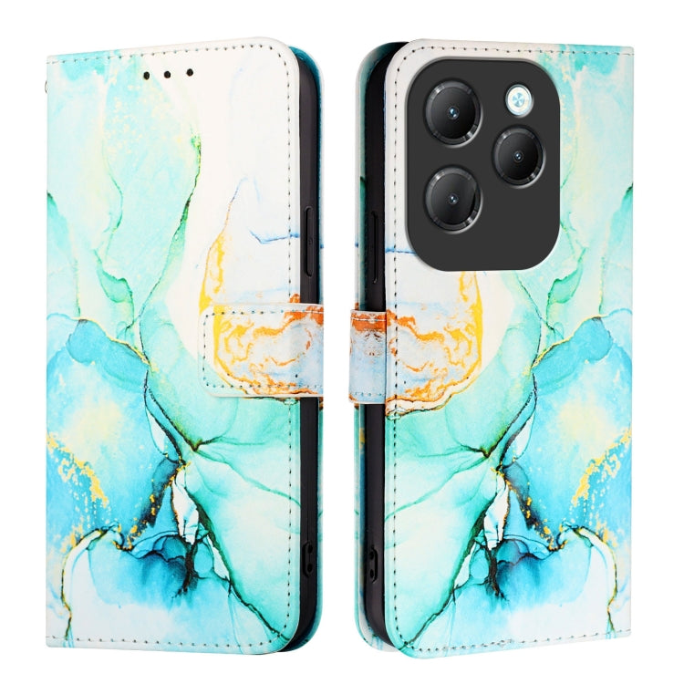 For Infinix Hot 40 / Hot 40 Pro PT003 Marble Pattern Flip Leather Phone Case