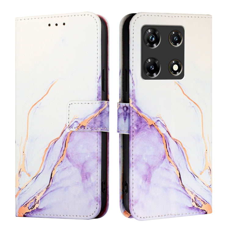 For Infinix Note 30 Pro / Note 30 5G PT003 Marble Pattern Flip Leather Phone Case