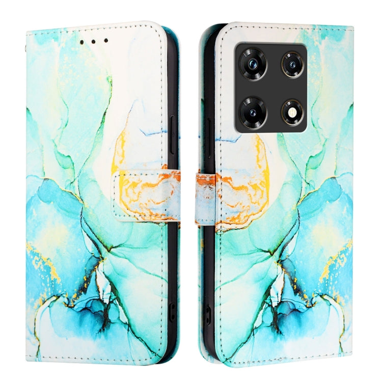 For Infinix Note 30 Pro / Note 30 5G PT003 Marble Pattern Flip Leather Phone Case