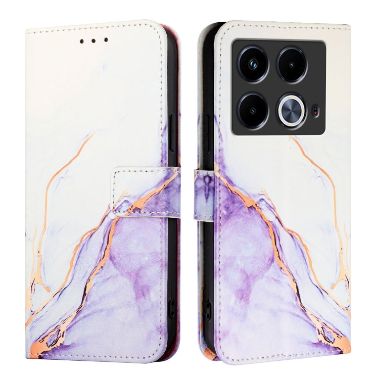 For Infinix Note 40 4G PT003 Marble Pattern Flip Leather Phone Case