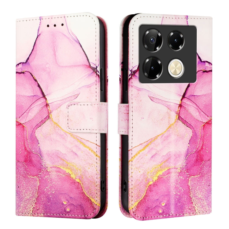 For Infinix Note 40 Pro 4G PT003 Marble Pattern Flip Leather Phone Case