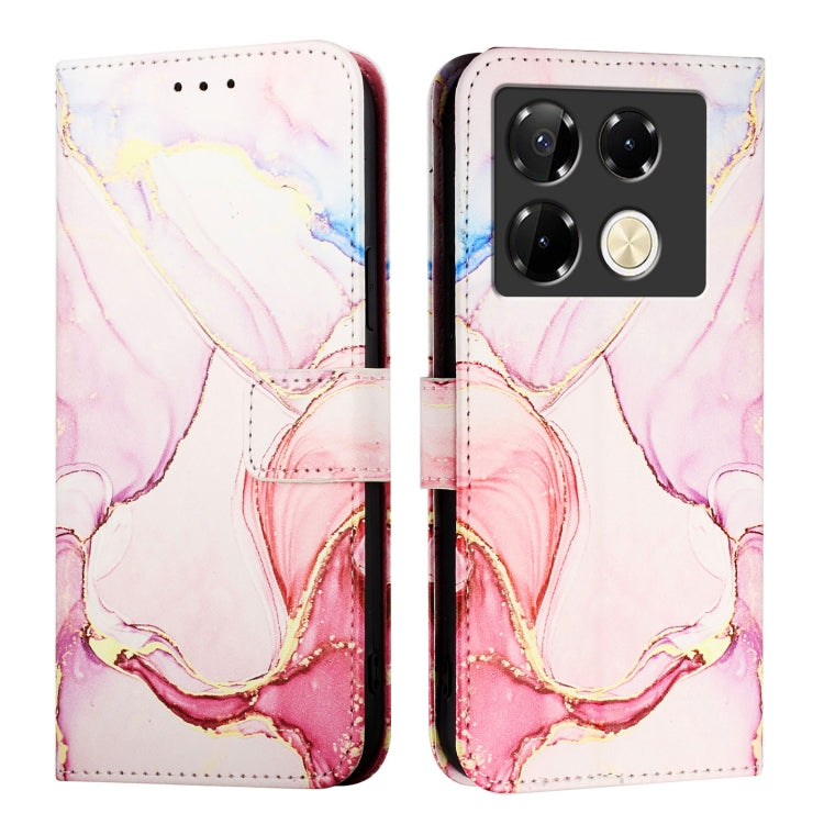 For Infinix Note 40 Pro 5G PT003 Marble Pattern Flip Leather Phone Case
