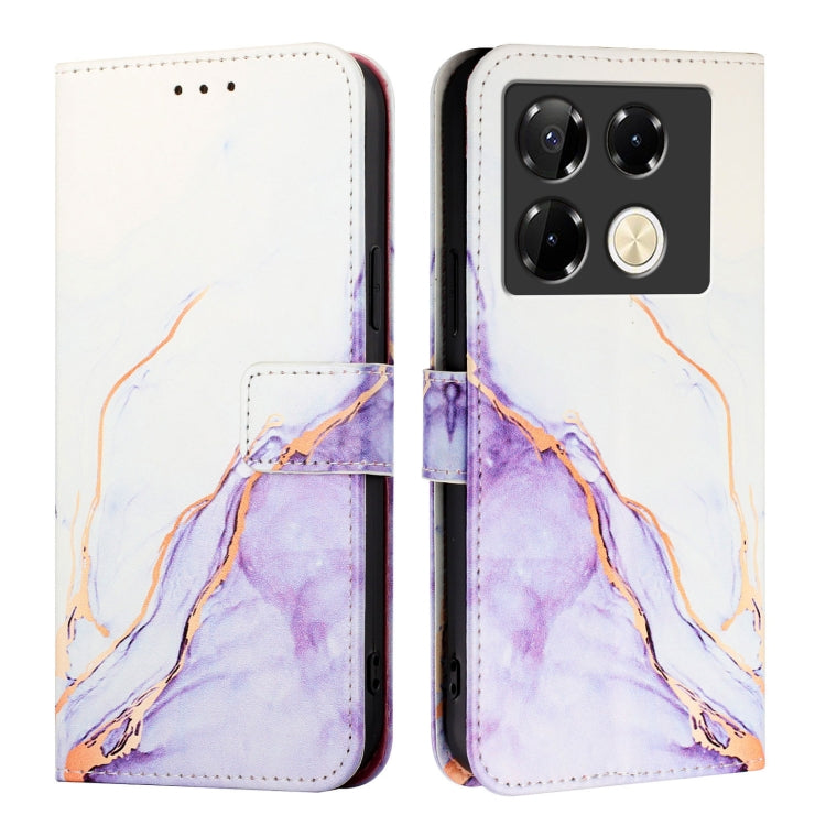For Infinix Note 40 Pro 5G PT003 Marble Pattern Flip Leather Phone Case