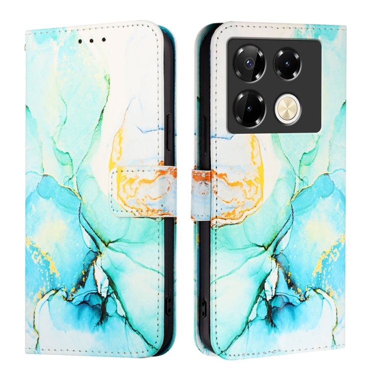 For Infinix Note 40 Pro 5G PT003 Marble Pattern Flip Leather Phone Case