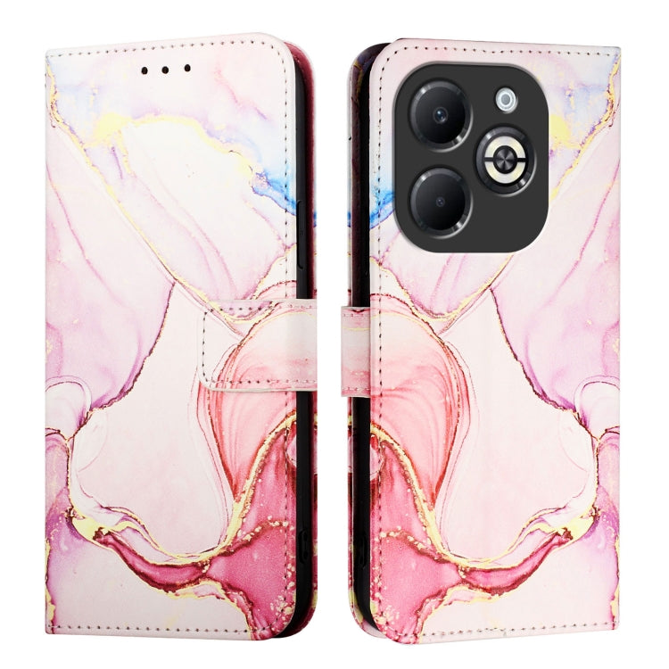 For Infinix Smart 8 Plus / 8 Pro PT003 Marble Pattern Flip Leather Phone Case