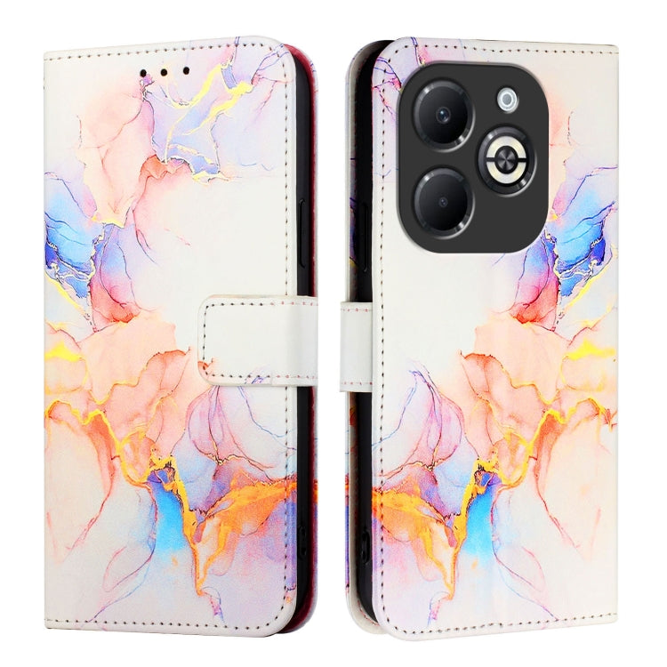 For Infinix Smart 8 Plus / 8 Pro PT003 Marble Pattern Flip Leather Phone Case