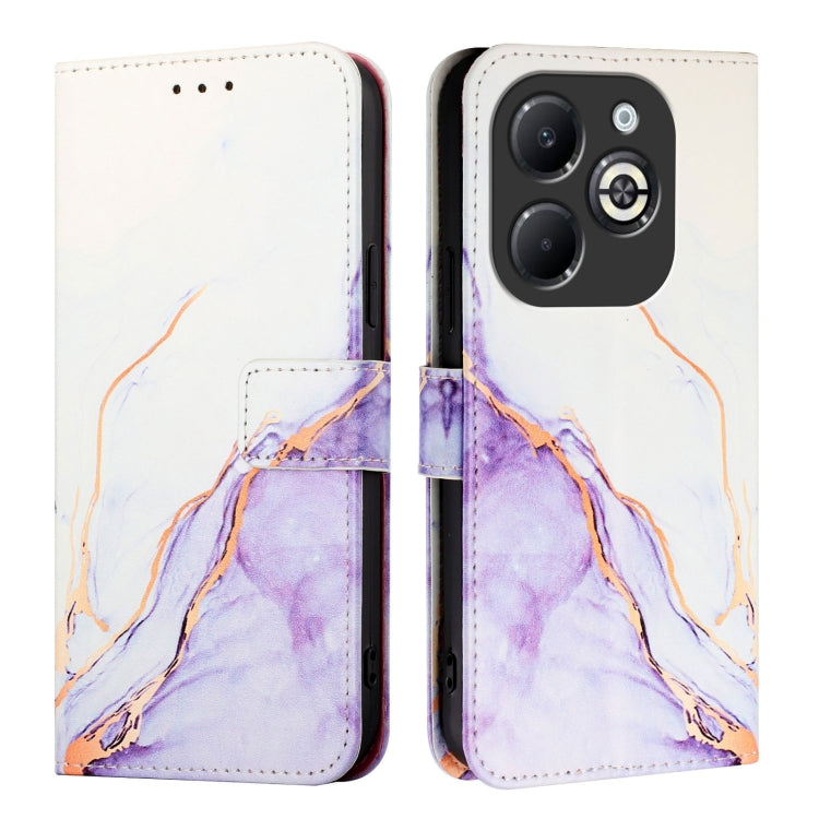 For Infinix Smart 8 Plus / 8 Pro PT003 Marble Pattern Flip Leather Phone Case