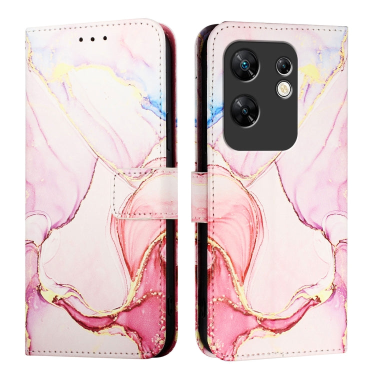 For Infinix Zero 30 4G PT003 Marble Pattern Flip Leather Phone Case