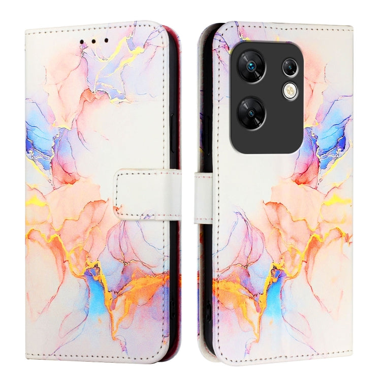 For Infinix Zero 30 4G PT003 Marble Pattern Flip Leather Phone Case