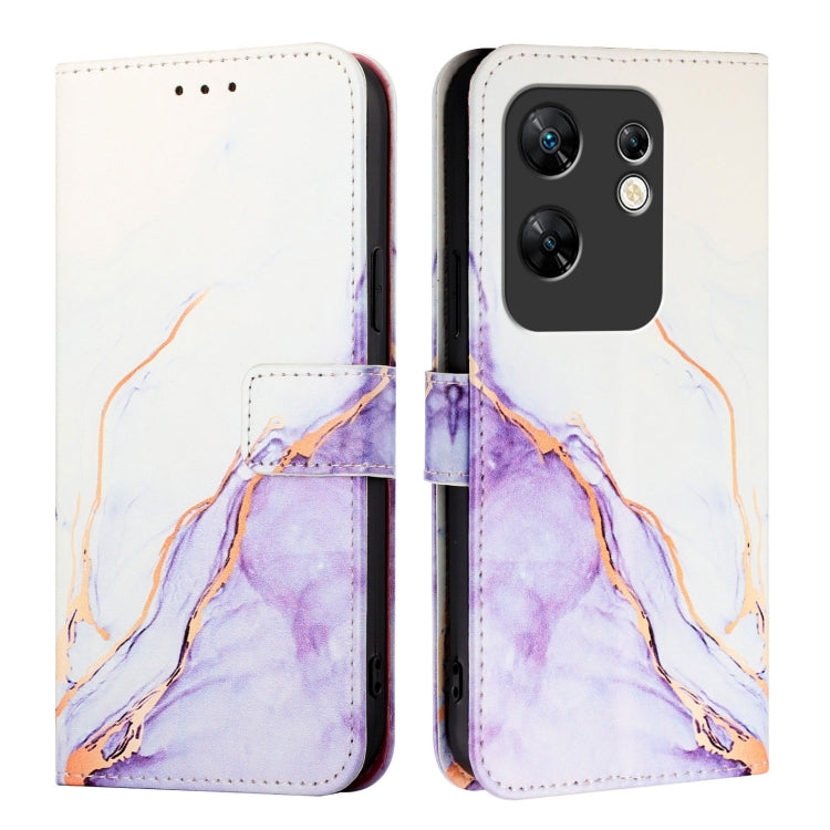 For Infinix Zero 30 4G PT003 Marble Pattern Flip Leather Phone Case