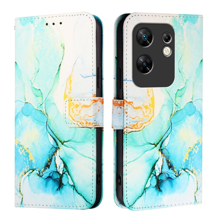 For Infinix Zero 30 4G PT003 Marble Pattern Flip Leather Phone Case