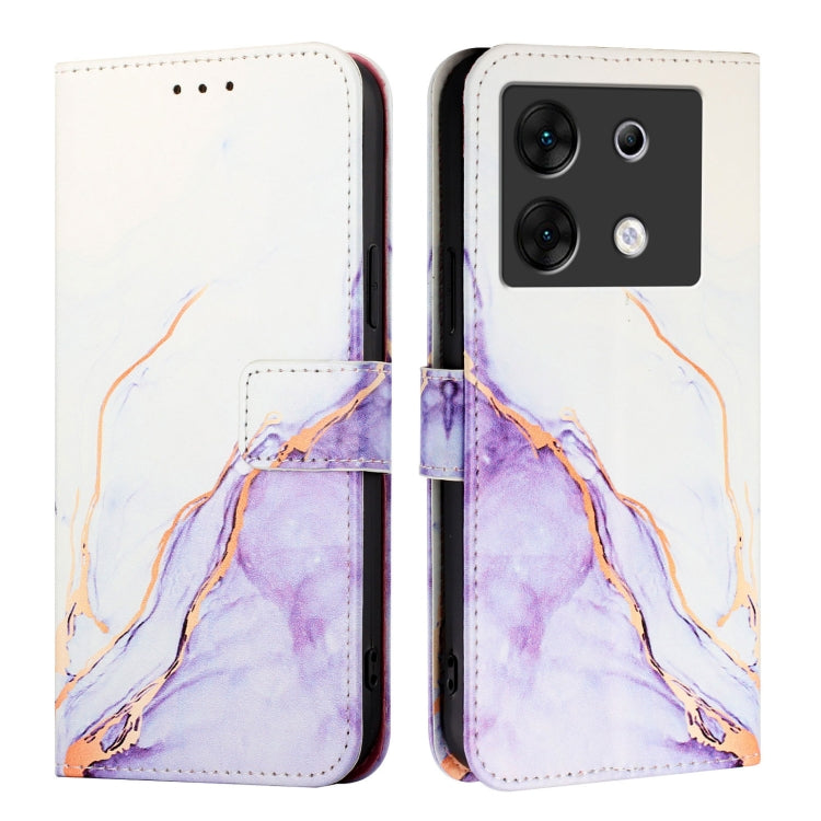 For Infinix Zero 30 5G PT003 Marble Pattern Flip Leather Phone Case