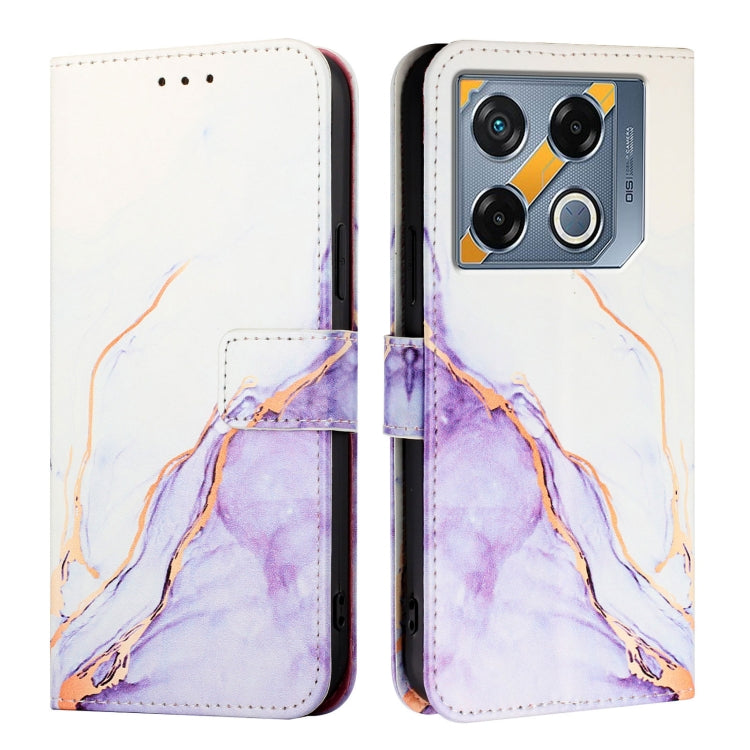 For Infinix GT 20 Pro X6871 PT003 Marble Pattern Flip Leather Phone Case