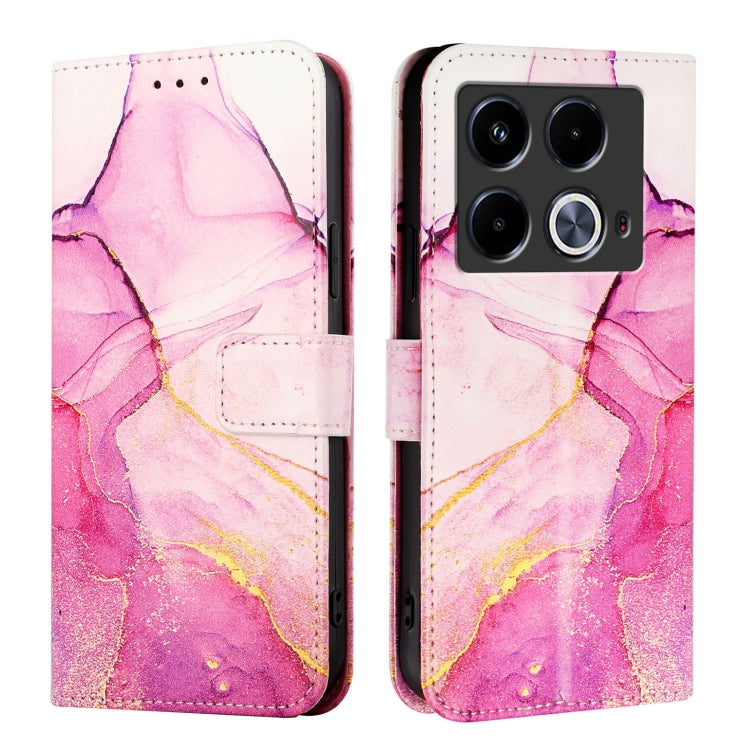 For Infinix Note 40 5G PT003 Marble Pattern Flip Leather Phone Case