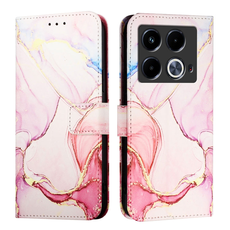 For Infinix Note 40 5G PT003 Marble Pattern Flip Leather Phone Case