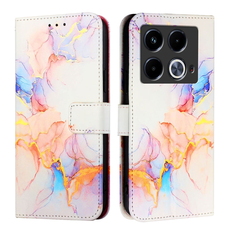 For Infinix Note 40 5G PT003 Marble Pattern Flip Leather Phone Case