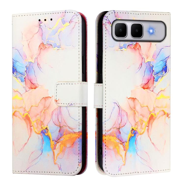 For Infinix Smart 10 Plus PT003 Marble Pattern Flip Leather Phone Case