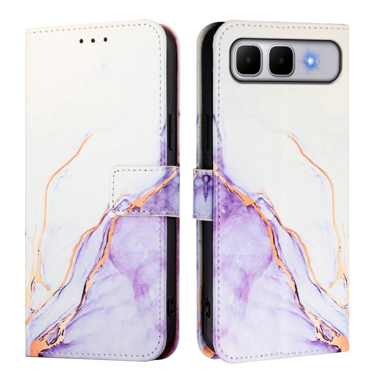 For Infinix Smart 10 Plus PT003 Marble Pattern Flip Leather Phone Case