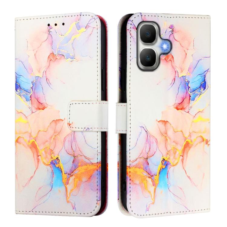 For Infinix Smart 20 4G PT003 Marble Pattern Flip Leather Phone Case