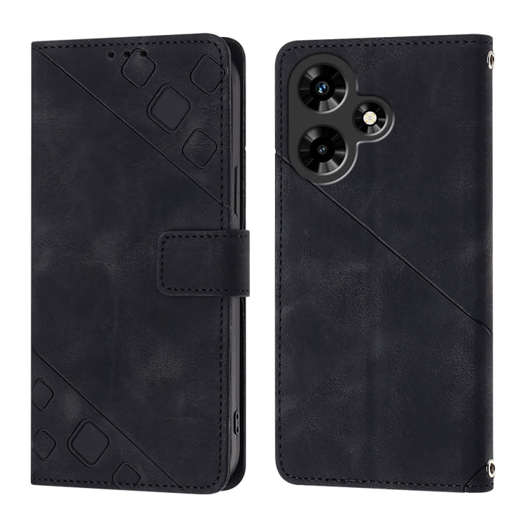 For Infinix Hot 30 4G Skin Feel Embossed Leather Phone Case