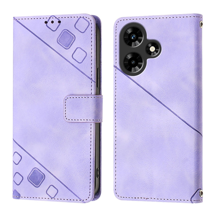 For Infinix Hot 30i Skin Feel Embossed Leather Phone Case