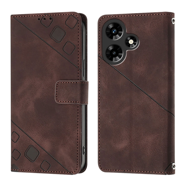 For Infinix Hot 30i Skin Feel Embossed Leather Phone Case