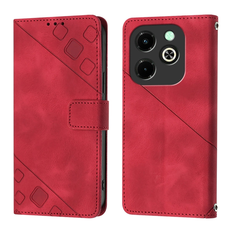 For Infinix Hot 40i Skin Feel Embossed Leather Phone Case