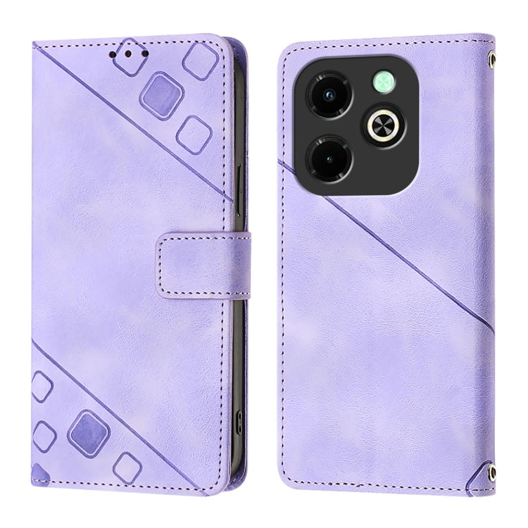 For Infinix Hot 40i Skin Feel Embossed Leather Phone Case