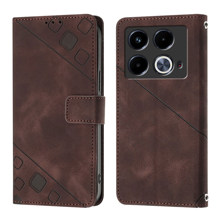 For Infinix Note 40 Skin Feel Embossed Leather Phone Case