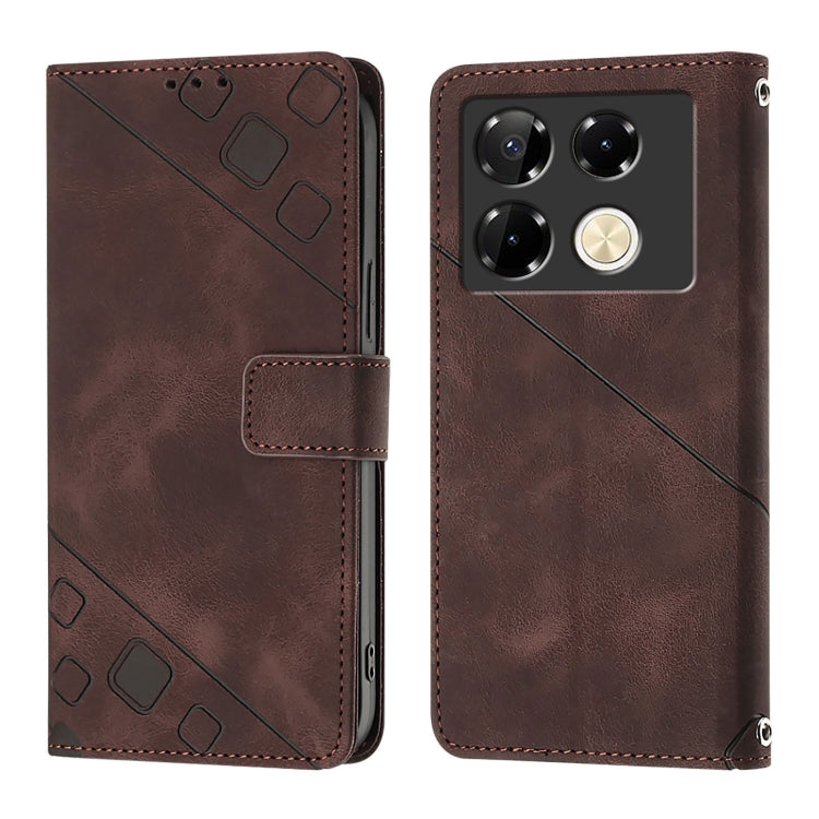 For Infinix Note 40 Pro 4G Skin Feel Embossed Leather Phone Case